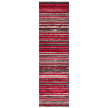 Carter Modern Stripe Hand Woven Wool Red/Grey/Beige Runner-Melrose-Rug Love - The Most Loved Rug Store